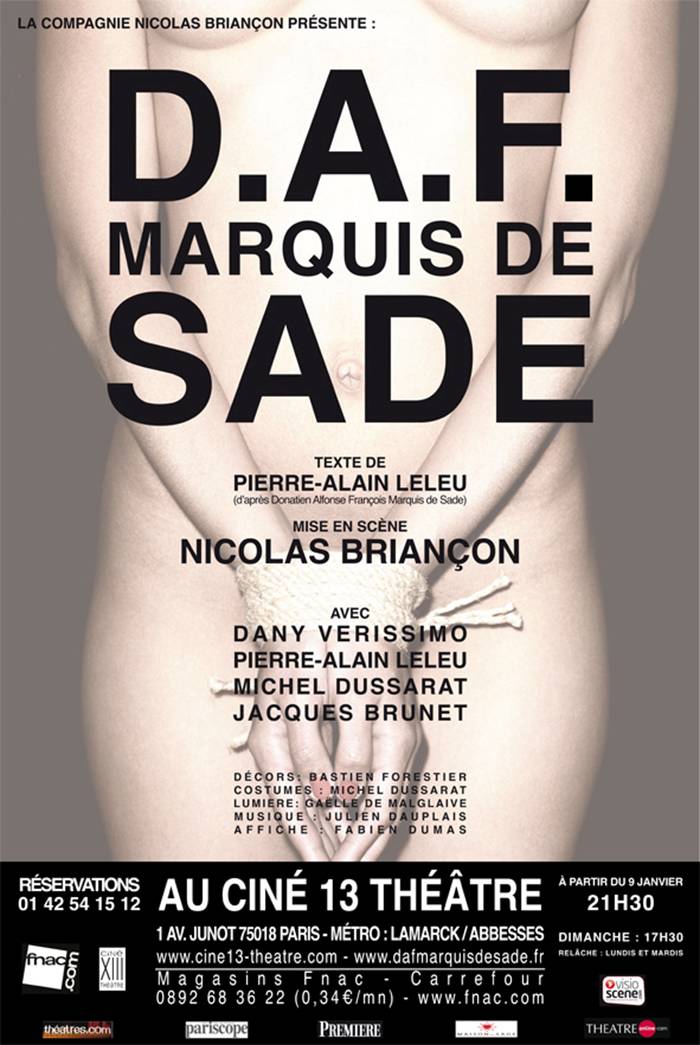 Theatre : D.A.F. marquis de Sade