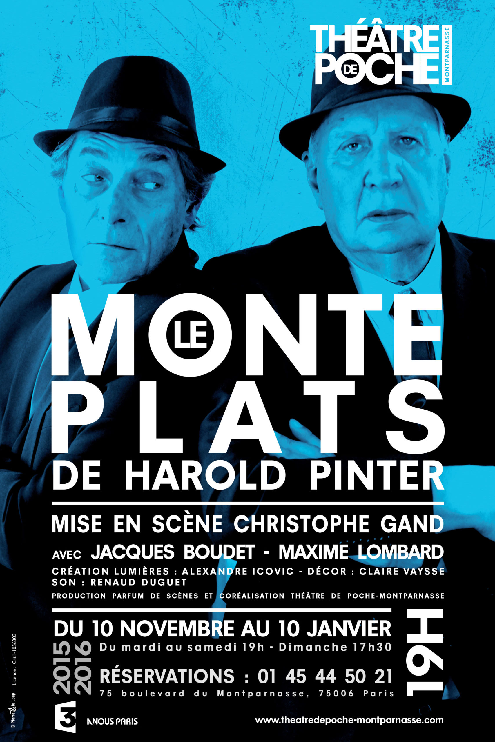 "Le Monte-Plats" de Pinter au Théâtre de Poche-Montparnasse !