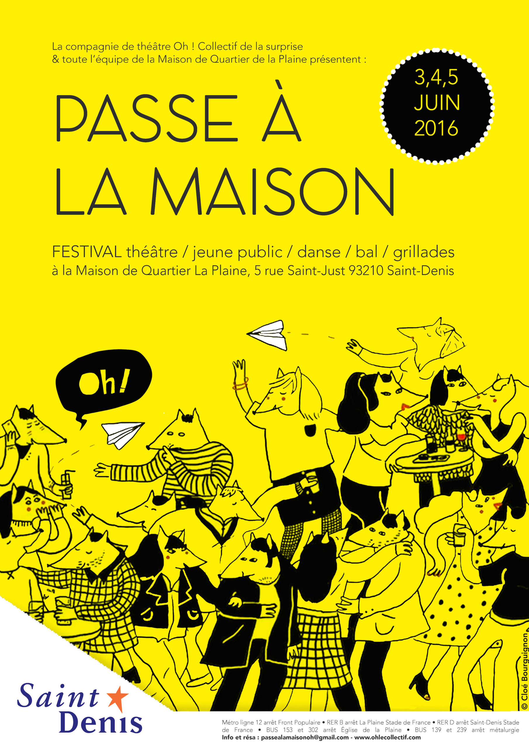 évènement : La première édition du festival Passe à la maison les 3, 4 et 5 Juin à St Denis !